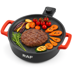 Електричний лист для смаження гриль з антипригарним покриттям RAF R.5304 1800W Варильна поверхня