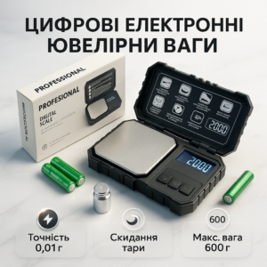 Ваги ювелірні 810, 600г (0,01г) + повірочна гирка