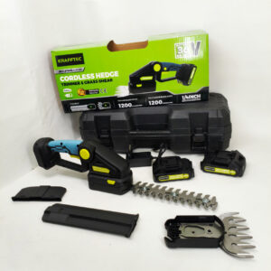 Акумуляторні ножиці кущоріз Krafftec 2 в 1 два акумулятори зарядний пластиковий кейс