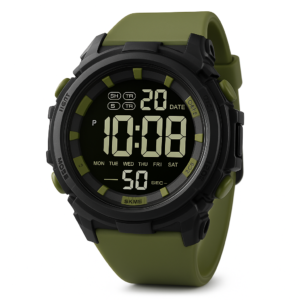 Годинник наручний чоловічий SKMEI 1845AG ARMY GREEN, армійський водостійкий тактичний годинник. Колір: зелений